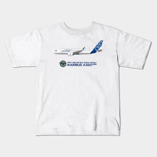 Illustration of Airbus A320 NEO F-WNEO Kids T-Shirt